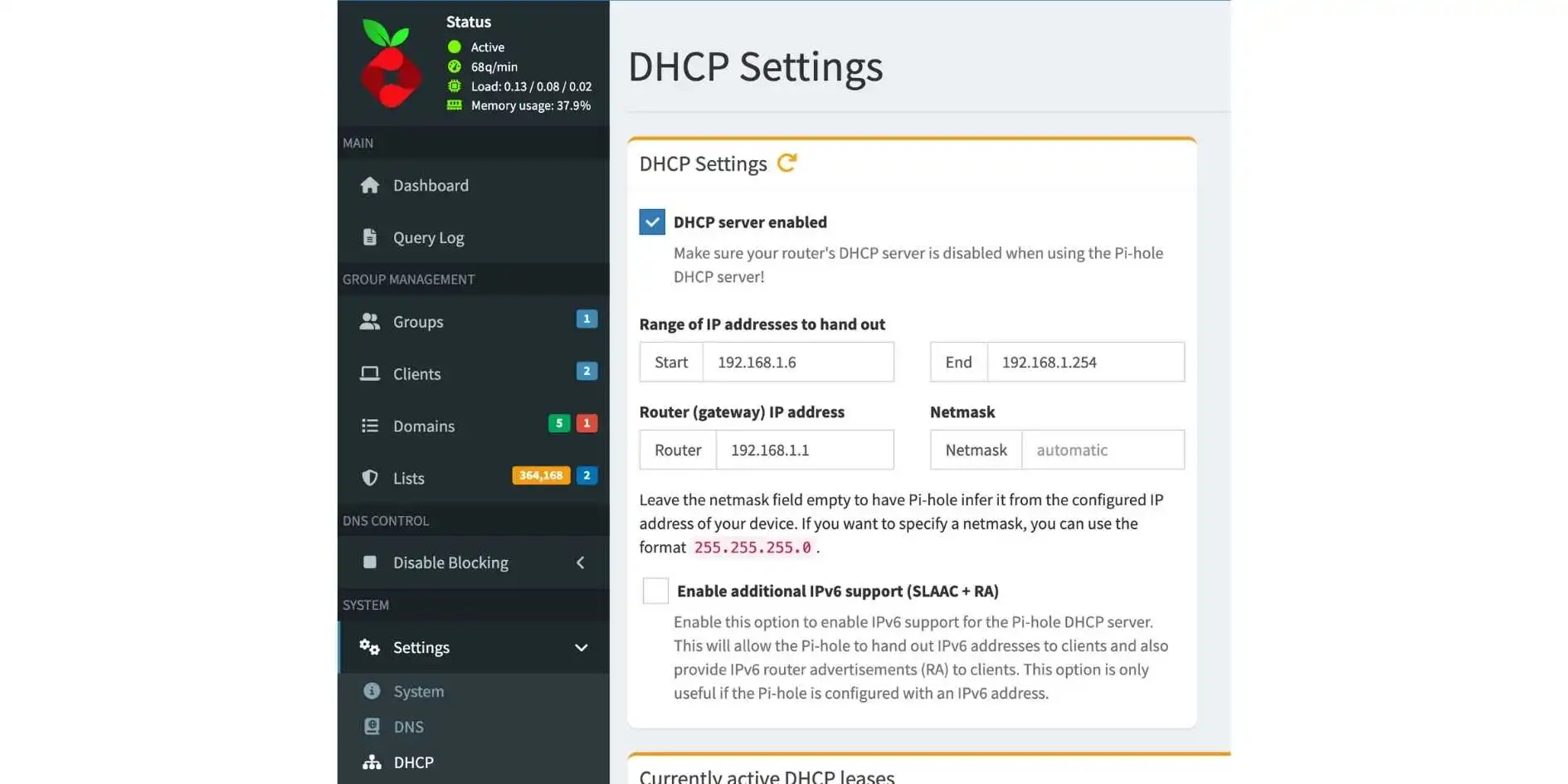 raspberry-pi-pihole-dhcp