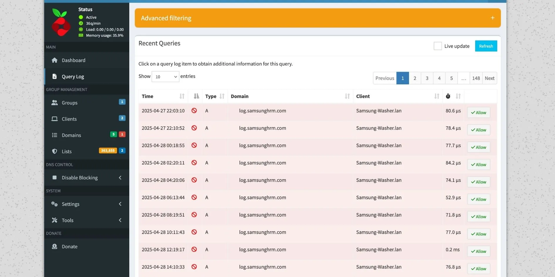 raspberry-pi-pihole-bloacked-traffic